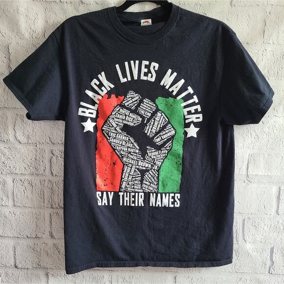 Black Lives Matter Symbol Say Their Names Graphic Tee Medium - Picture 9 of 10
